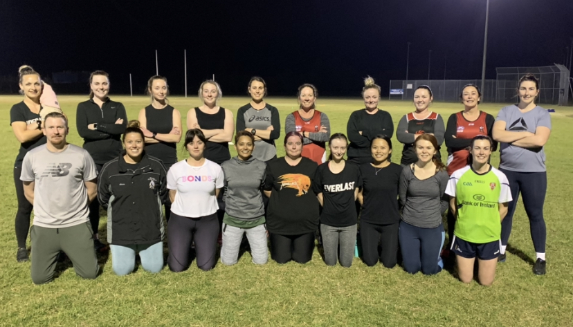 The Roosterettes pictured at training on Wednesday night.